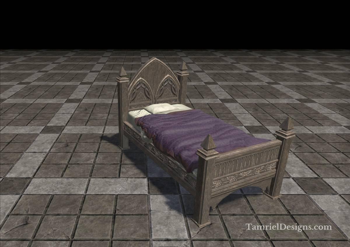 Alinor Bed, Polished Single - Image 1