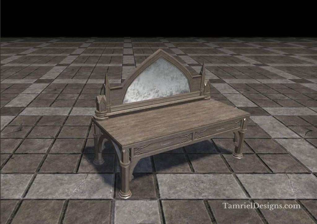 Alinor Desk, Mirrored