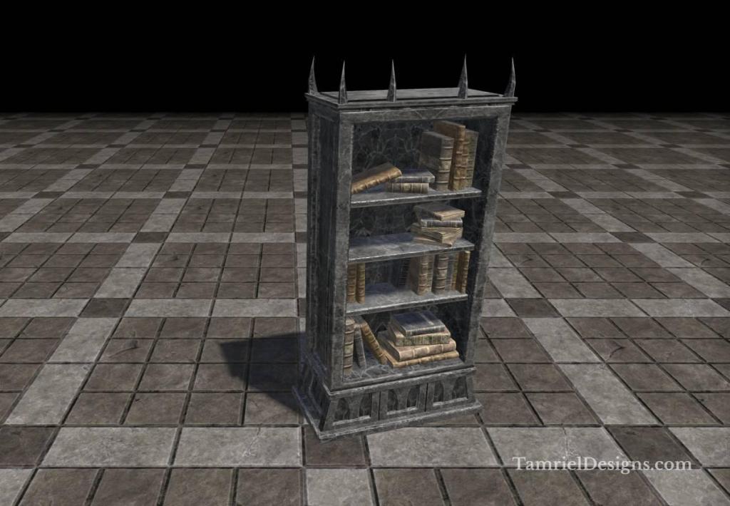 Apocrypha Bookcase, Tall Marble Filled